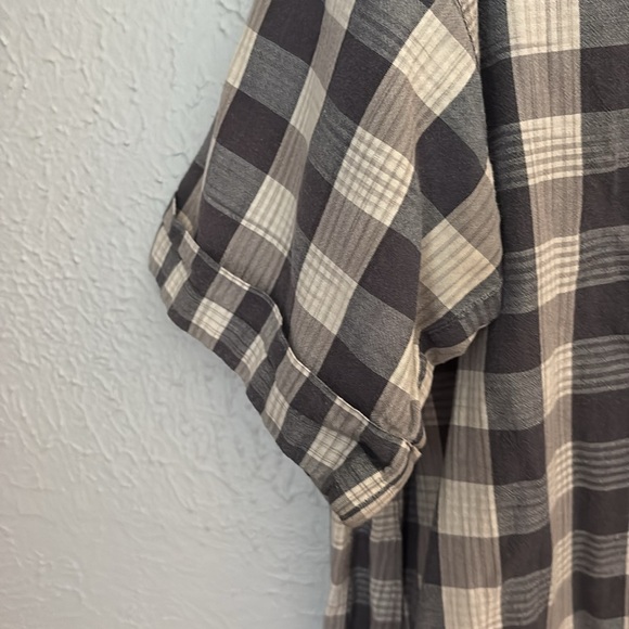 People Tree Organic Cotton Blue Plaid Dress - Picture 3 of 5